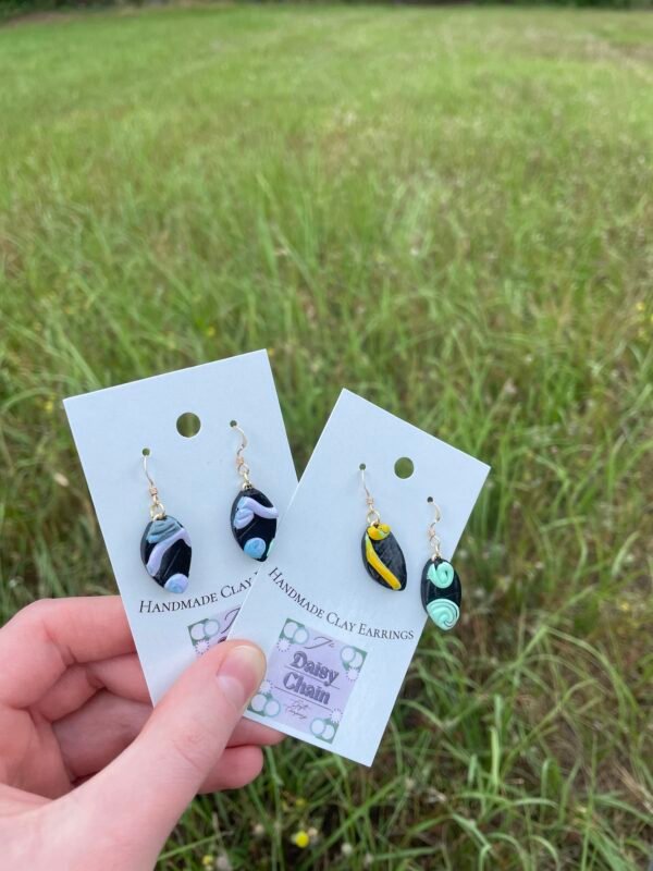 Abstract Pattern Hook Earrings - Image 4